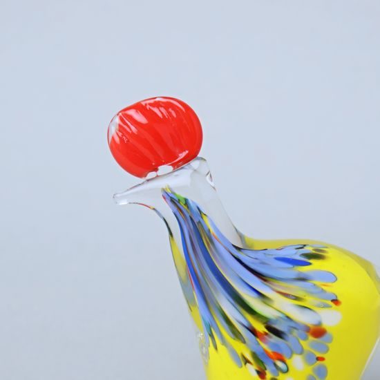 Hen – solid glass, 14 cm, GlasStar Bohemia Glass