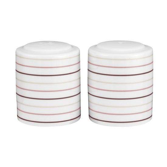 Salt and pepper shaker, No Limits 24943 Cream Lines, Seltmann Porcelain