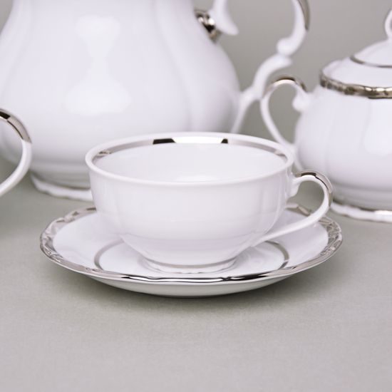 Tea set for 6 pers., HC002 platinum strip Simona, Elizabeth