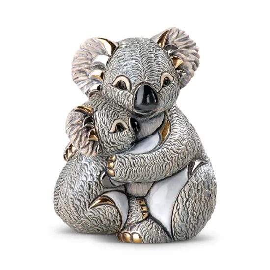 De Rosa - Koala With Baby, 9 x 7 x 10 cm, Ceramic figure, De Rosa Montevideo