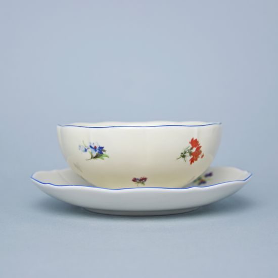 Cup 270 ml soup plus saucer 167 mm, Hazenka ivory, Cesky porcelan a.s.