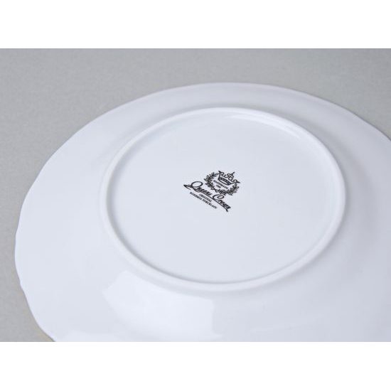 Plate dessert 19 cm, Aristocrat, Queens Crown, Original Bohemia porcelain