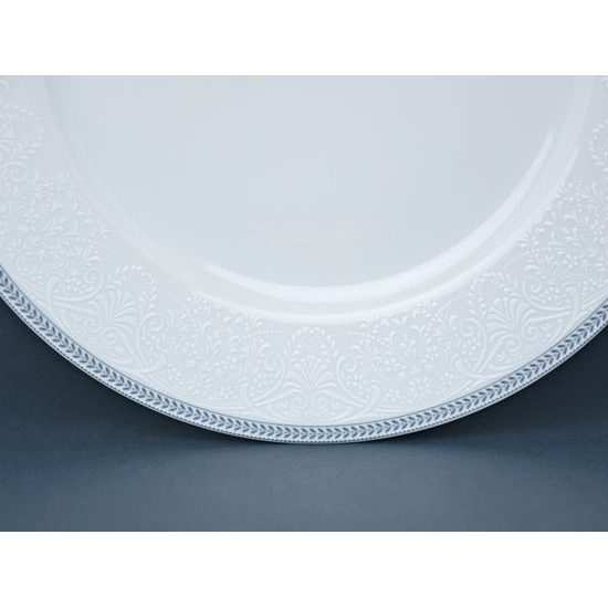 Dish round flat 30 cm, Thun 1794 Carlsbad porcelain, Opal 80446