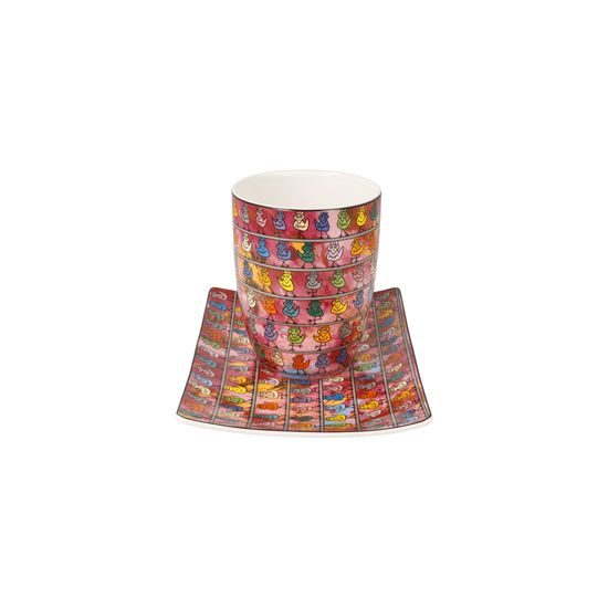 Mug with saucer We are the Birds 400ml, fine bone china, J. Rizzi, Goebel