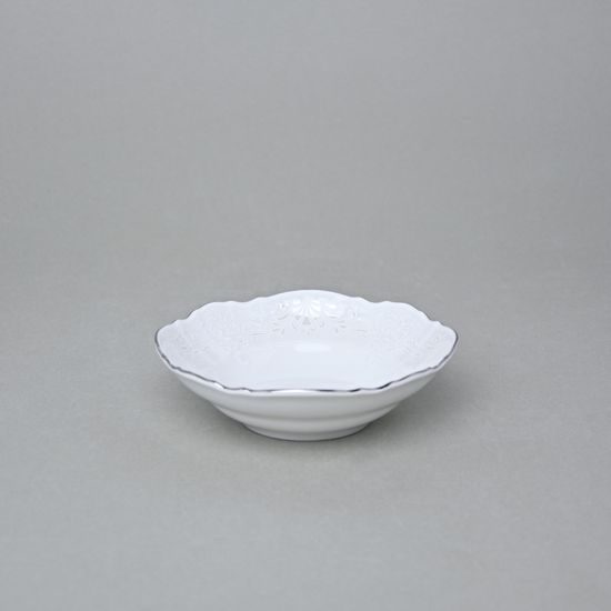 Miska 13 cm, Thun 1794, karlovarský porcelán, BERNADOTTE mráz, platinová linka