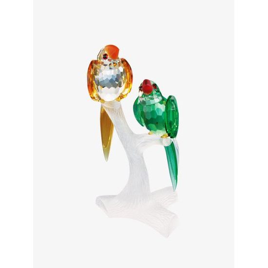 Parrot on Branch 103 x 54 mm, Crystal Gifts and Decoration PRECIOSA