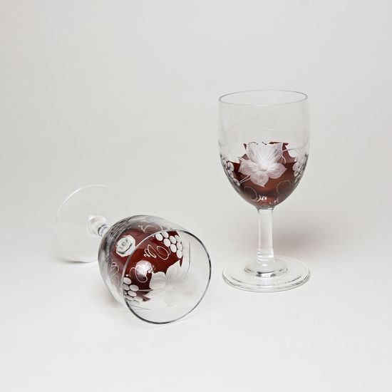 Egermann: Wine Glass Red Stain, 12 cm, Crystal Glasses Egermann