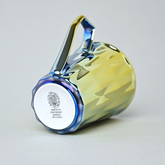 Mug Diamond Yellow Titan, Yellow And Platinum, 250 ml, Goldfinger porcelain