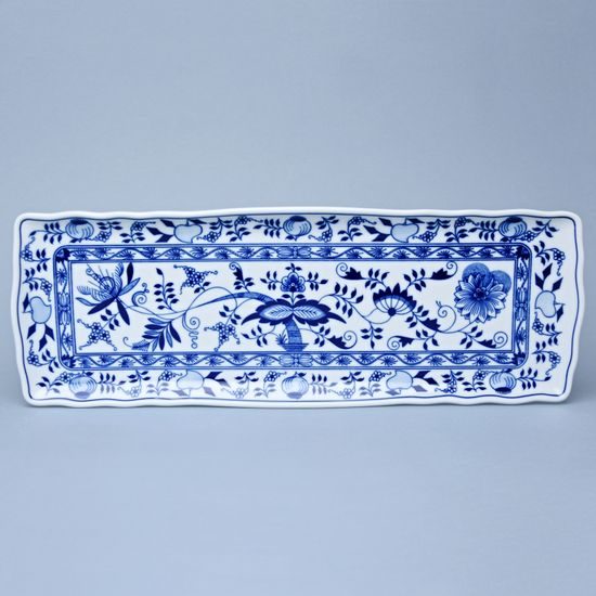 Podnos čtyřhranný 45 x 16 cm, Cibulák, originální z Dubí