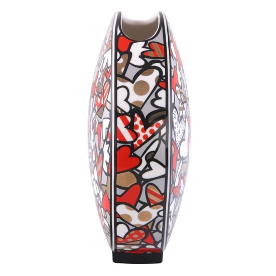 Vase Romero Britto - All we need is Love, 20 / 10 / 20 cm, Porcelain, Goebel