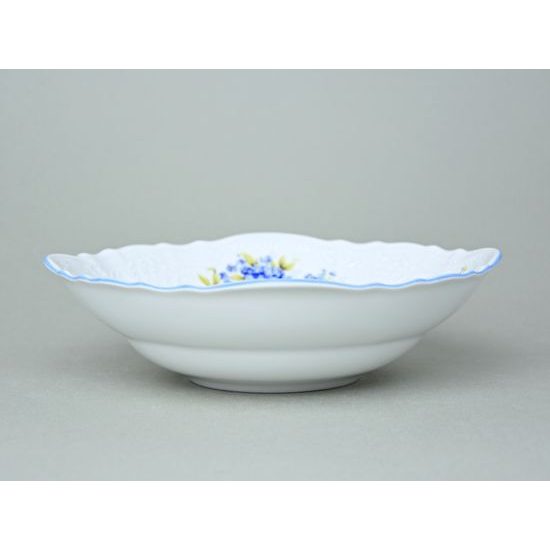 Bowl deep 23 cm, Thun 1794 Carlsbad porcelain, BERNADOTTE Forget-me-not-flower