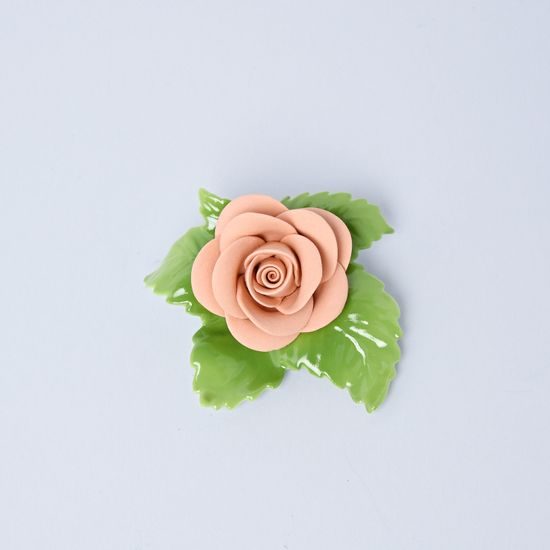 Růžička na stůl - lososová 7 x 7,5 x 3,5 cm, Porcelánové figurky Unterweissbacher