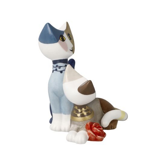 Cat Fioritura damore 8 / 5.5 / 8cm, biscuit china, Cats Goebel R. Wachtmeister