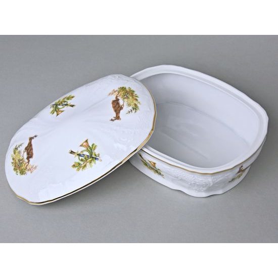 Candy jar 2,1 l, Thun 1794, Carlsbad Porcelain, BERNADOTTE Hunting