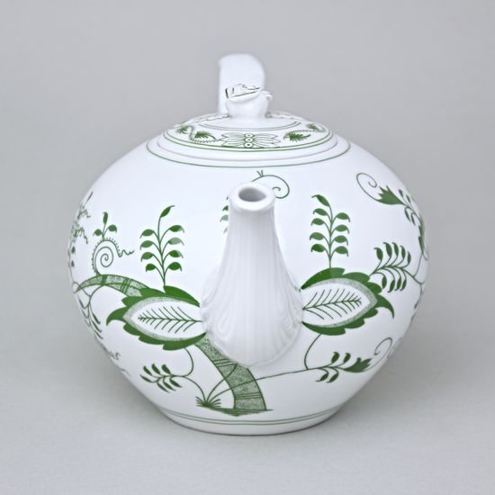 Konvice čajová "se sítkem" a víčkem 1,2 l, zelený cibulák, Český porcelán a.s.