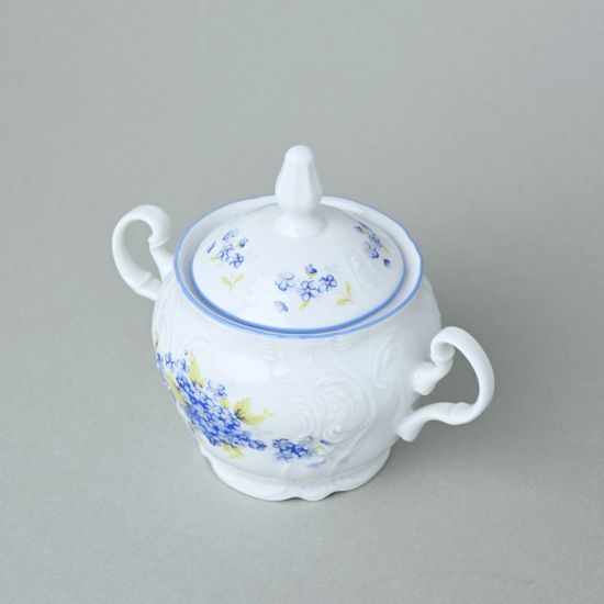Sugar bowl 0,3 l, Thun 1794 Carlsbad porcelain, BERNADOTTE Forget-me-not-flower