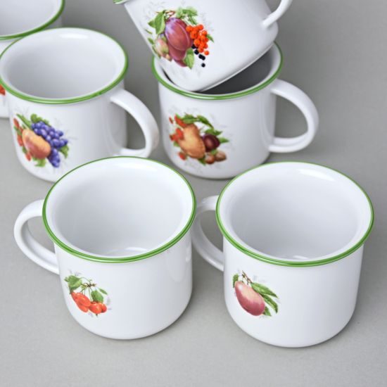 Hrnek Tina střední 240 ml, 6 ks., ovoce, Český porcelán a.s.