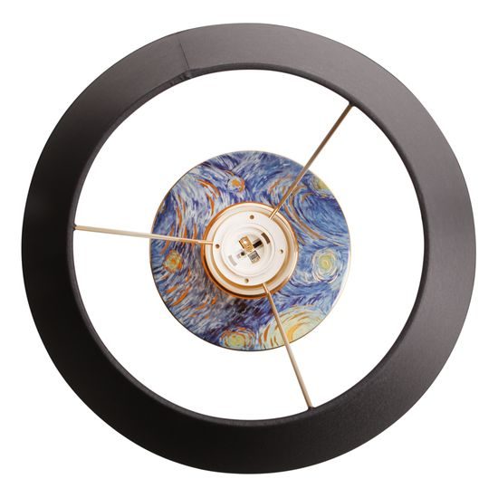 Table lampe V. van Gogh - Starry Night (black), 40 / 40 / 47,5 cm, Porcelain, V. van Gogh, Goebel