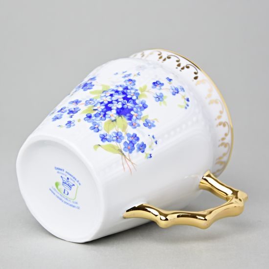 Mug Ludvik 0,27 l forget-me-not + gold, Cesky porcelan a.s.