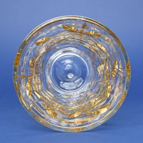 Astra Gold: Váza 30 cm, zlaté lístky, křišťál, Laurus