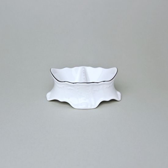 Dvojmistička sůl/pepř 13 x 5 cm, Thun 1794, karlovarský porcelán, BERNADOTTE platina