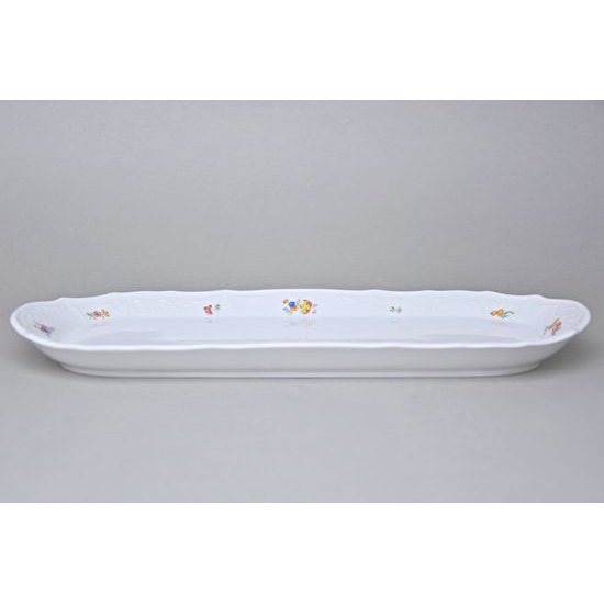 Podnos 4-hranný 37 cm, Thun 1794, karlovarský porcelán, BERNADOTTE Házenka