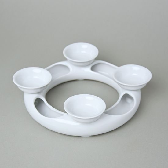 Advent candleholder 18 cm, white, Český porcelán a.s.