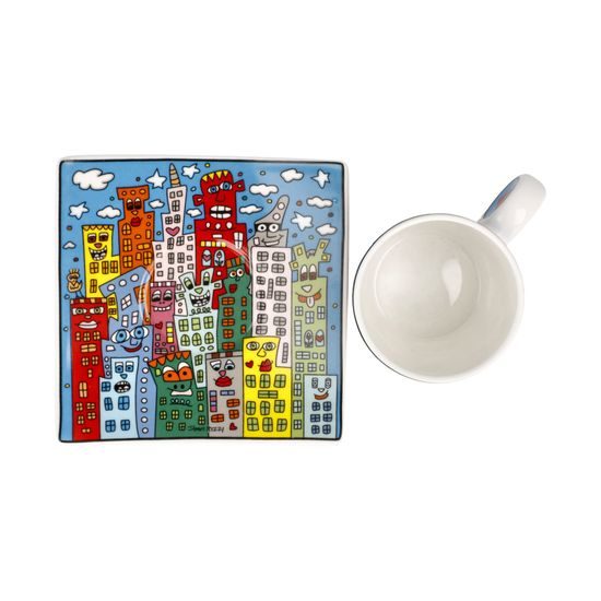 Šálek a podšálek Summer in the City, 100 ml / 10,5 cm, jemný kostní porcelán, J. Rizzi, Goebel
