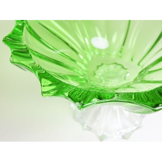 Crystal Bowl Plantica Green, 19,5 cm, Aurum Crystal