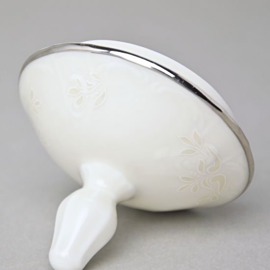 Víčko k cukřence 300 ml, Thun 1794, karlovarský porcelán, BERNADOTTE mráz IVORY, platinová linka