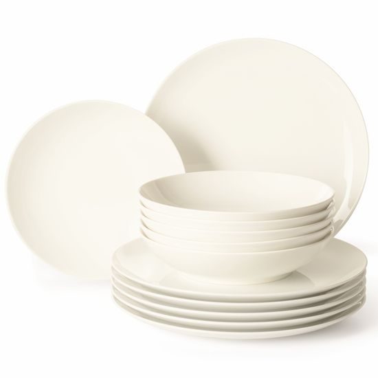 Talířová sada 12 díl., Savona fine diamond, porcelán Seltmann