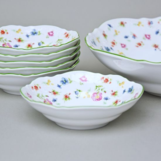 Kompotová sada pro 6 osob, Thun 1794, karlovarský porcelán, BERNADOTTE 7570a57