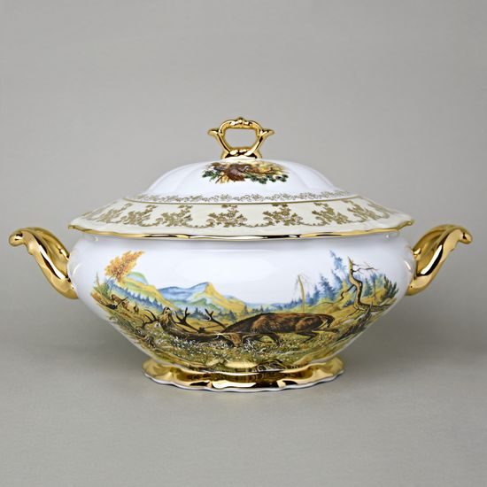 Dining set for 6 pers., Hunting motifs - Beige, Carlsbad