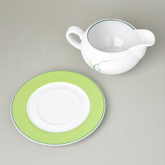 Saucer 170 mm, Thun 1794, karlovarský porcelán, OPÁL grass