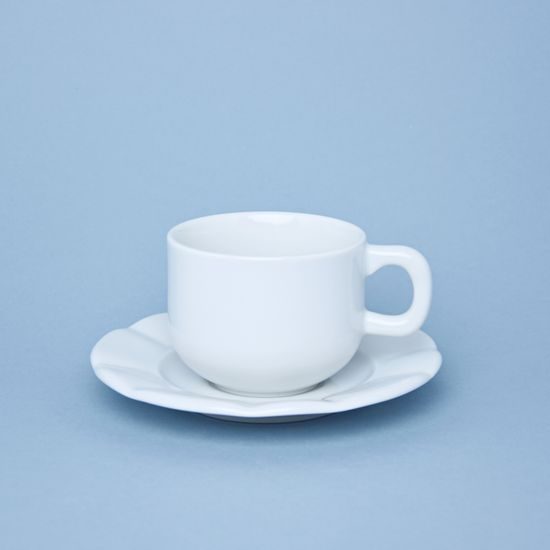 Cup 240 ml + saucer 17 cm, Benedikt white, G. Benedikt 1882