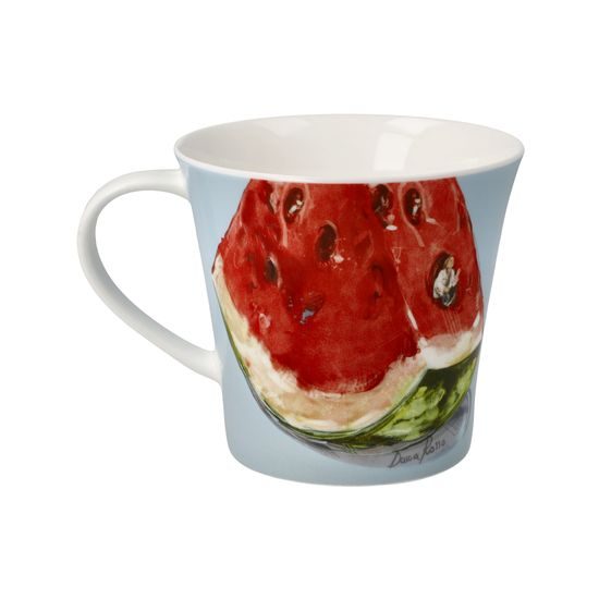Hrnek 350 ml, Léto je tu 13 / 10 / 9,5 cm, jemný kostní porcelán Daria Rosso, Goebel