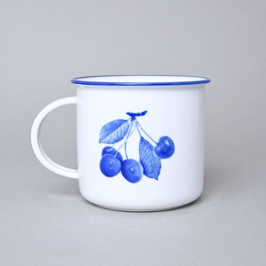 Mug Tina big 380 ml, Cobalt blue cherries, Český porcelán a.s.