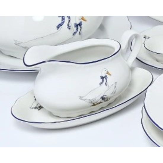 Constance Goose: Sacue bowl 400 ml + sacuer, Thun 1794, karlovarský porcelán