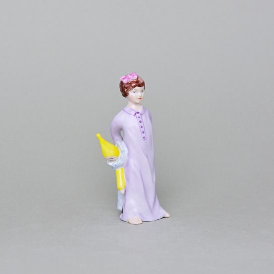 Děvče se šaškem 4,5 x 6 x 12,5 cm , Saxe, Porcelánové figurky Duchcov