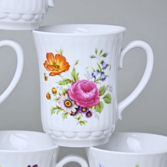 Mug Derby 250 ml, set 6 pcs., colorful flowers, Český porcelán a.s.