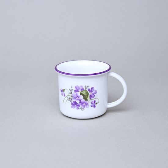 Hrnek Tina mini 100 ml, fialky, Český porcelán a.s.