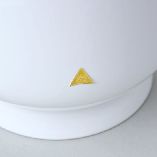 Pouzdro na urnu, Bílá + Růže (1), Luxor, 29 cm, Porcelán Duchcov