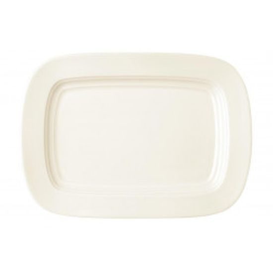 Platter rectangular 22,5 x 16 cm, Saphir Diamant uni 3, Tettau Porcelain