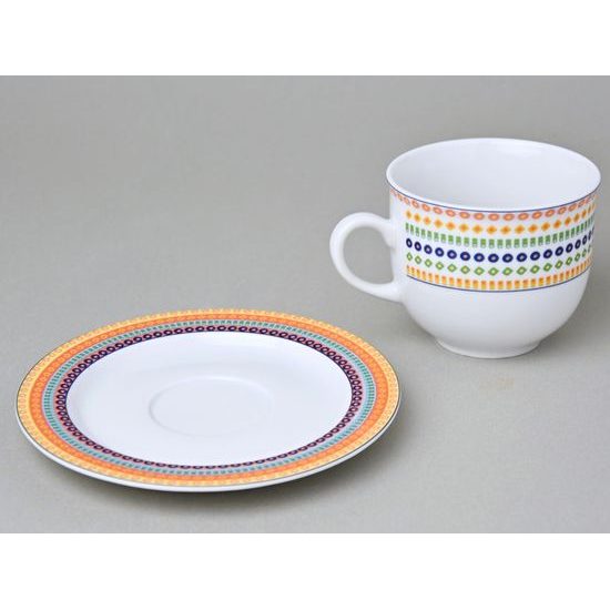 Opál 80110: Šálek vysoký čajový 230 ml a podšálek 155 mm, Thun 1794, karlovarský porcelán