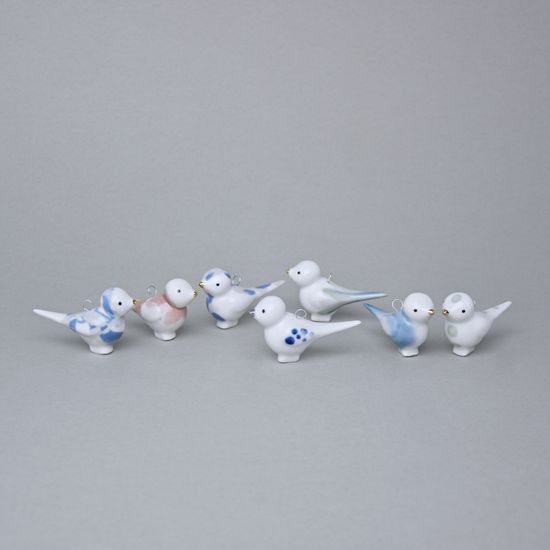 Porcelain Decoration - Bird small, 16,2 cm, different colors, Goldfinger porcelain