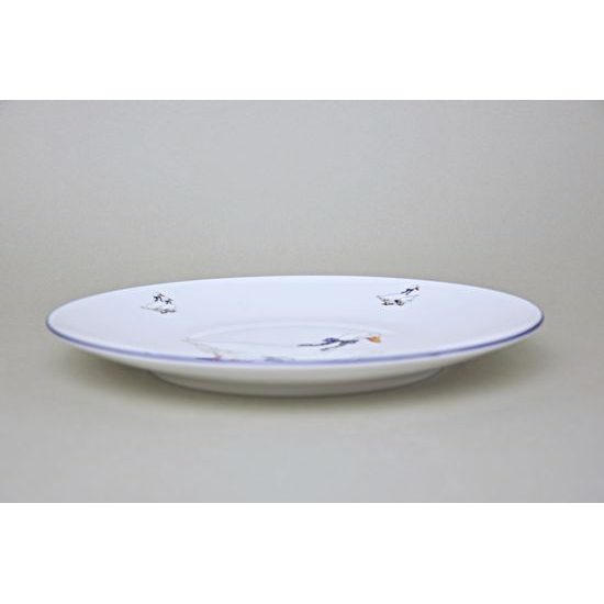 Coups husy, Talíř mělký 26 cm, Thun 1794, karlovarský porcelán