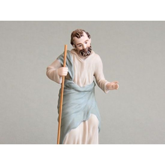 Sv. Josef, 2. jakost, 7,5 x 5,5 x 15,5 cm, Biskvit + Saxe, Porcelánové figurky Duchcov