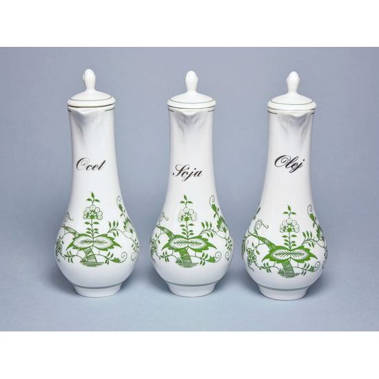 Carafe with czech signs 16 cm / 0,14 l, Original Green Onion pattern