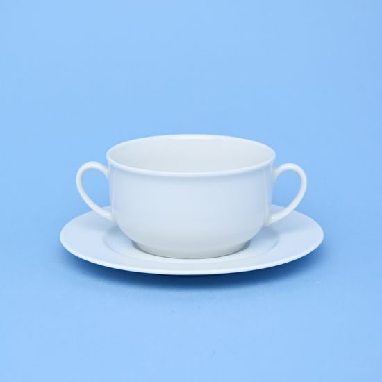 Cup 310 ml soup plus saucer 17 cm, Thun 1794 Carlsbad porcelain