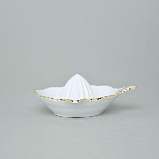 Lemon squeezer, Thun 1794 Carlsbad porcelain, BERNADOTTE Meissen Rose